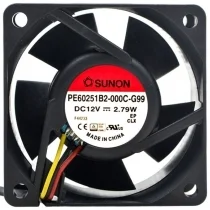 Sunon PE60251B2-000C-G99 DC 12V 2.79W 3 Wires Axial Cooling Fan