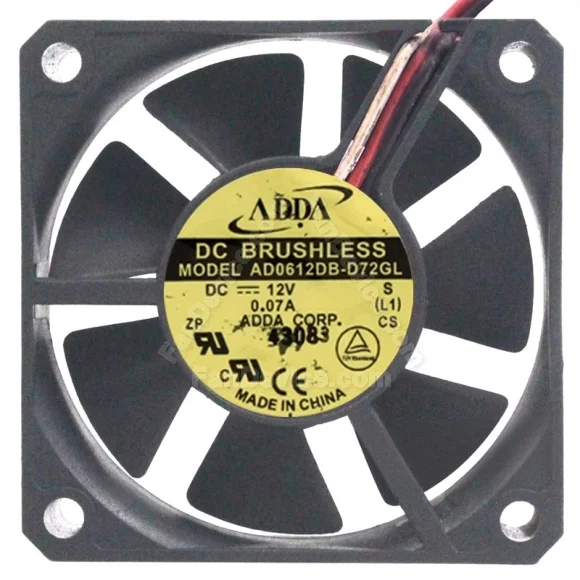 ADDA AD0612DB-D72GL 12V 0.07A DC Brushless 3 Wires Axial Cooling Fan