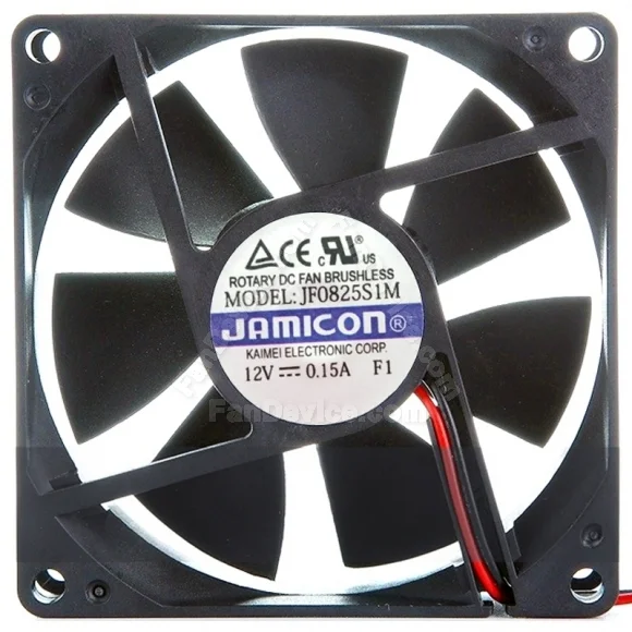 JAMICON JF0825S1M 12V 0.15A DC Brushless 2 Wires Axial Cooling Fan