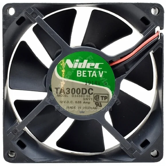Nidec D34683-55 DC 12V 0.08Amp 2 Wires Axial Cooling Fan