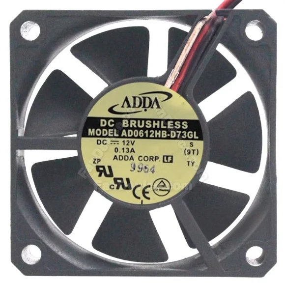 ADDA AD0612HB-D73GL 12V 0.13A DC Brushless 3 Wires Axial Cooling Fan