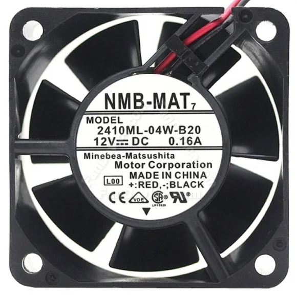 NMB-MAT 2410ML-04W-B20 DC 12V 0.16A 2 Wires Axial Cooling Fan