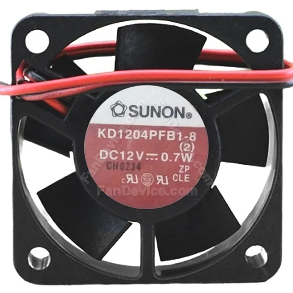 Sunon KD1204PFB1-8 DC 12V 0.7W 2 Wires Axial Cooling Fan