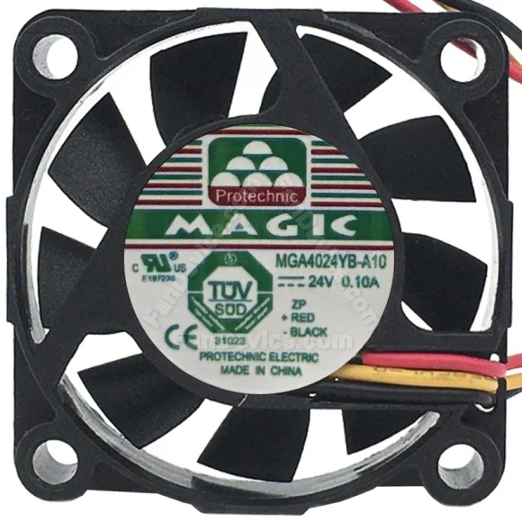 Magic MGA4024YB-A10 DC 24V 0.10A 2 / 3 Wires Axial Cooling Fan