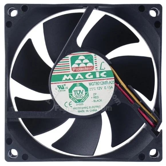 Magic MGT8012MR-A25 DC 12V 0.15A 3 Wires Axial Cooling Fan