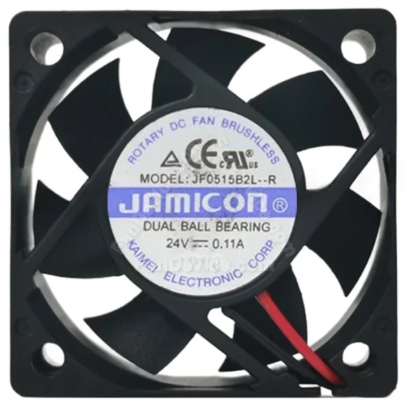 JAMICON JF0515B2L-R 24V 0.11A 2 Wires Ball Bearing Cooling Fan
