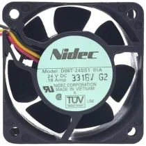 Nidec D06T-24SS1 01A DC 24V 0.18Amp 3 Wires Axial Cooling Fan