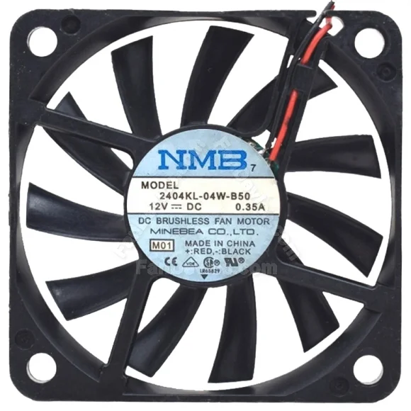 NMB 2404KL-04W-B50 12V 0.35A 2 Wires DC Brushless Cooling Fan