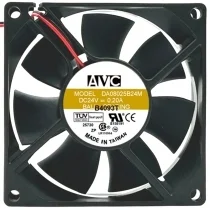 AVC DA08025B24M DC 24V 0.20A 2 Wires Ball Bearing Cooling Fan