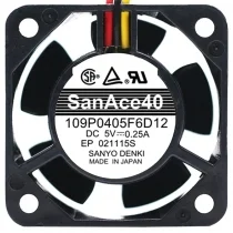 Sanyo 109P0405F6D12 DC 5V 0.25A 3 Wires Axial Cooling Fan