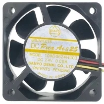 Sanyo 109D0624H403 24V 0.09A DC Brushless 3 Wires Axial Cooling Fan