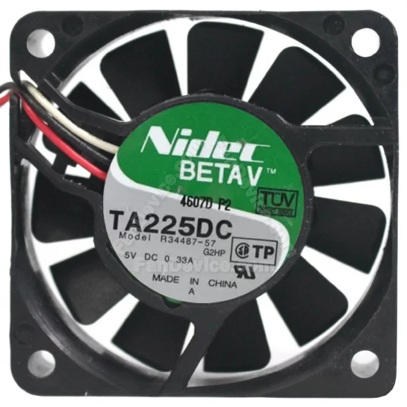 Nidec R34487-57G2HP DC 5V 0.33A 3 Wires Axial Cooling Fan