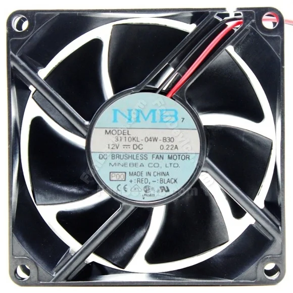 NMB 3110KL-04W-B30 12V 0.22A DC Brushless 2 Wires Axial Cooling Fan