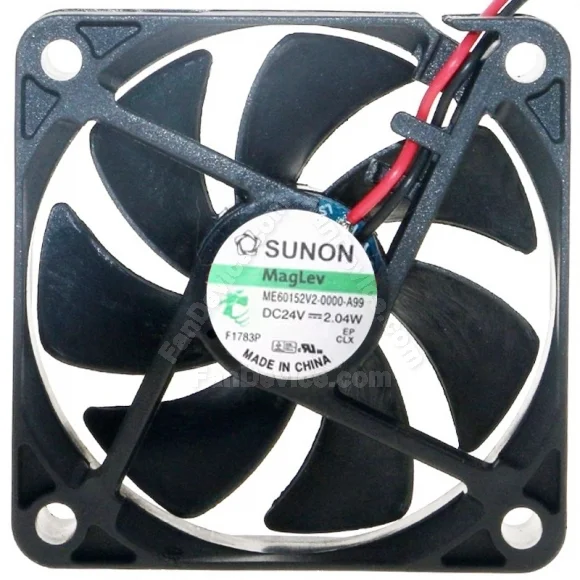 Sunon ME60152V2-0000-A99 DC 24V 2.04W 2 Wires Maglev Cooling Fan