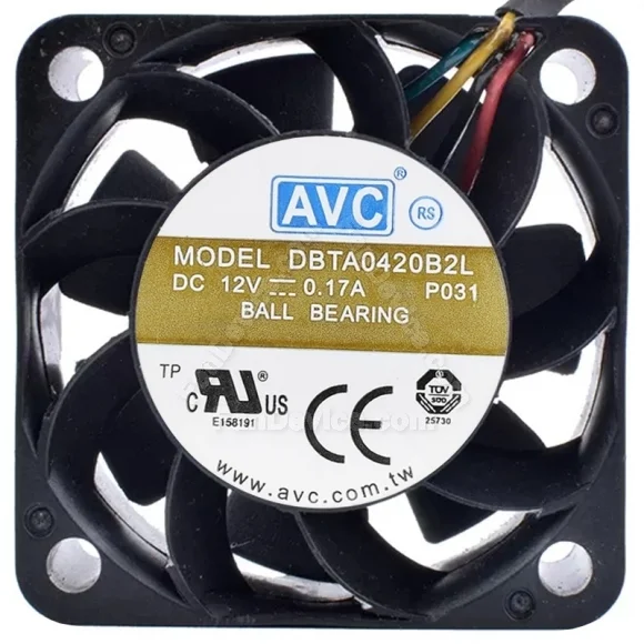 AVC DBTA0420B2L 12V 0.17A 2 / 3 / 4 Wires Ball Bearing Cooling Fan