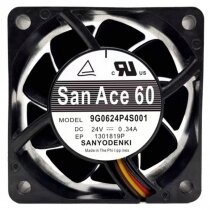 Sanyo Denki 9G0624P4S001 DC 24V 0.34A 4 Wires PWM Axial Cooling Fan