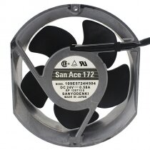 Sanyo Denki 109E5724H504 DC 24V 0.58A 2 Wires / 3 Wires Axial Cooling Fan