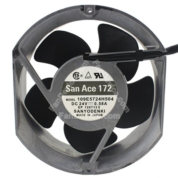 Sanyo Denki 109E5724H504 DC 24V 0.58A 2 Wires / 3 Wires Axial Cooling Fan