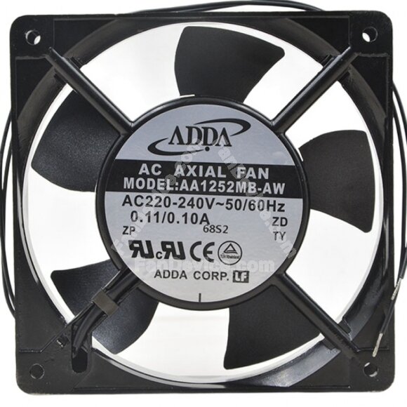 ADDA AA1252MB-AW AC 220-240V 0.11/0.10A 2 Wires Axial Cooling Fan