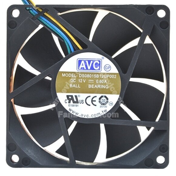 AVC DS08015B12UP002 DC 12V 0.60A 8015 Ball Bearing Axial Cooling Fan