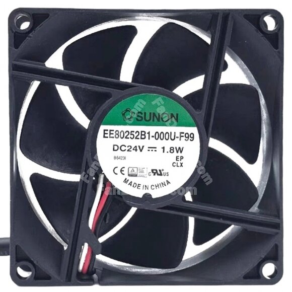 Sunon EE80252B1-000U-F99 DC 24V 1.8W 2 Wires / 3 Wires Axial Cooling Fan