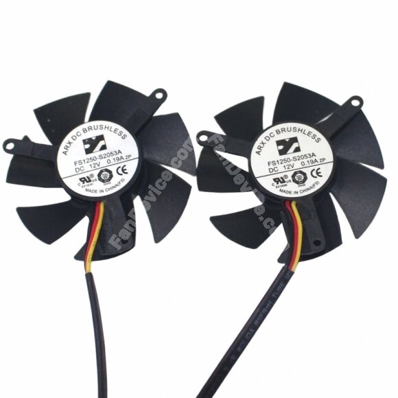 ARX FS1250-S2053A DC 12V 0.19A Brushless Axial Cooling Fan