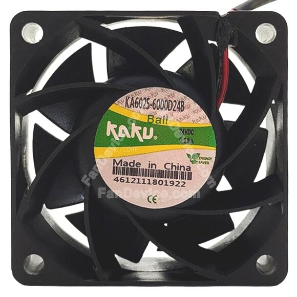 KAKU KA6025-6000D24B DC 24V 0.18A 6025 Ball Bearing Axial Cooling Fan