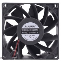 SANONDA KF9238M12B DC 12V 0.9A 2 Wires Brushless Axial Cooling Fan
