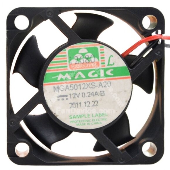 Magic MGA5012XS-A20 DC 12V 0.24A 2 Wires 5020 Axial Cooling Fan
