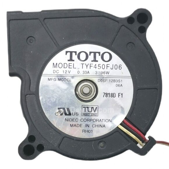 TOTO TYF450FJ06 DC 12V 0.33A 3.96W 3 Wires Blower Cooling Fan