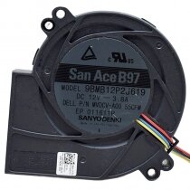 Sanyo Denki 9BMB12P2J619 DC 12V 3.8A 4 Wires Blower Cooling Fan