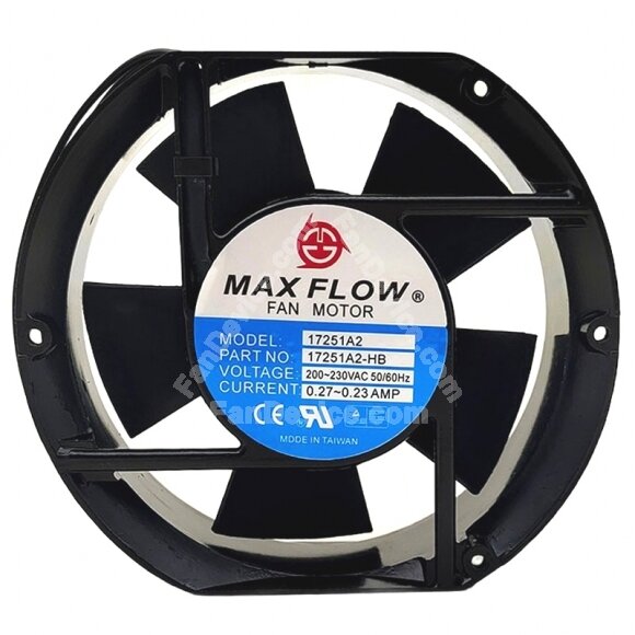 MAXFLOW 17251A2-HB AC 200-230V 0.27-0.23A 2 Wires Axial Cooling Fan