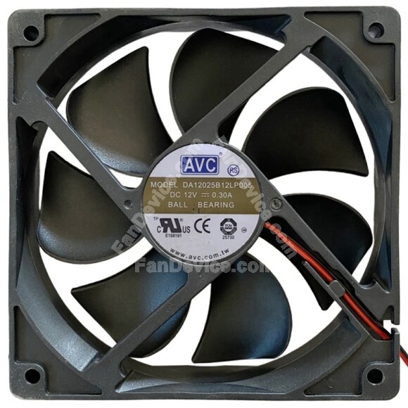 AVC DA12025B12LP005 DC 12V 0.30A Ball Bearing Axial Cooling Fan