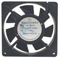 RUILIAN SCIENCE RAL1225S1 AC 220-240V 0.05A 2 Wires Axial Cooling Fan