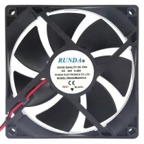 RUNDA RS9225B24VH-A DC 24V 0.25A 2 Wires Axial Cooling Fan