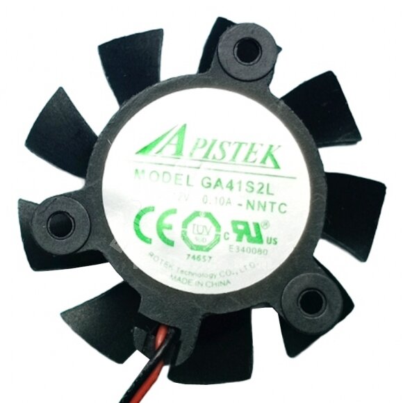 APISTEK GA41S2L DC 12V 0.10A 2 Wires Axial Cooling Fan