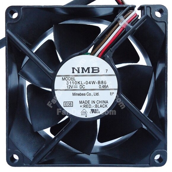 NMB 3110KL-04W-B86 12V 0.46A 2 / 3 / 4 Wires Cooling Fan