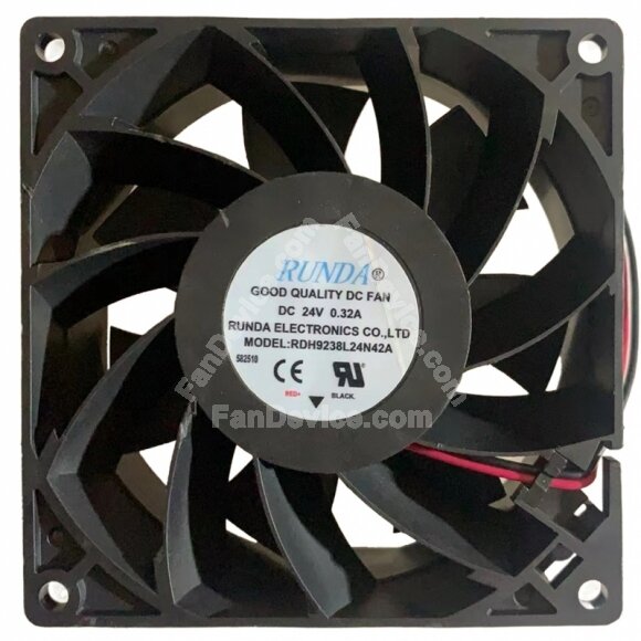 RUNDA RDH9238L24N42A DC 24V 0.32A 2 Wires Axial Cooling Fan