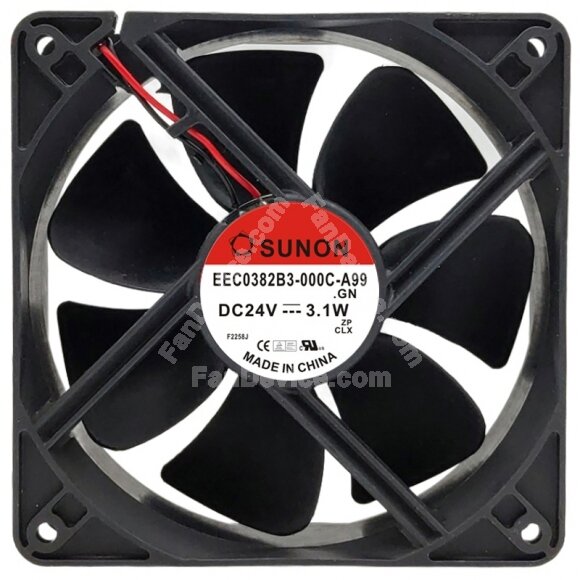 Sunon EEC0382B3-000C-A99 DC 24V 3.1W 2 / 3 Wires 12038 Axial Fan