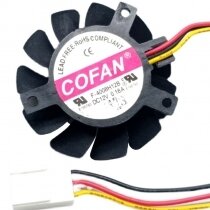 COFAN F-4008H12B DC 12V 0.18A 3 Wires Axial Cooling Fan