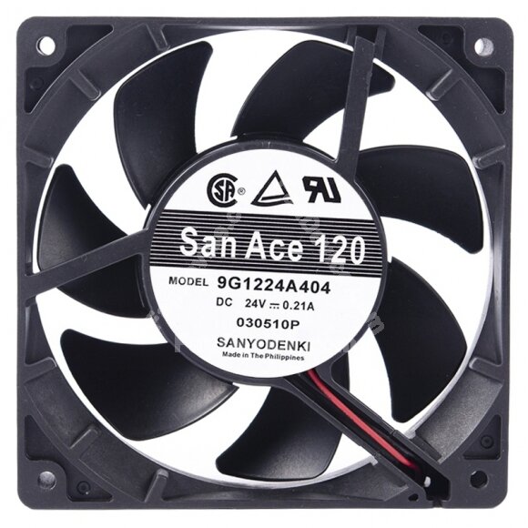 Sanyo Denki 9G1224A404 DC 24V 0.21A 2 / 3 Wires 12025 Axial Fan