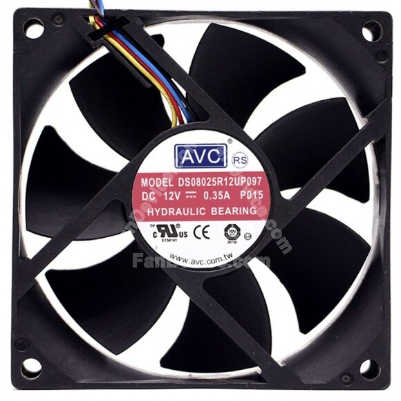 AVC DS08025R12UP097 DC 12V 0.35A Hydraulic Bearing Axial Fan