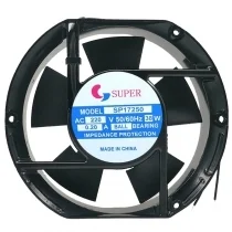 SUPER SP17250 220V 0.20A 38W Ball Bearing Impedance Protected Cooling Fan