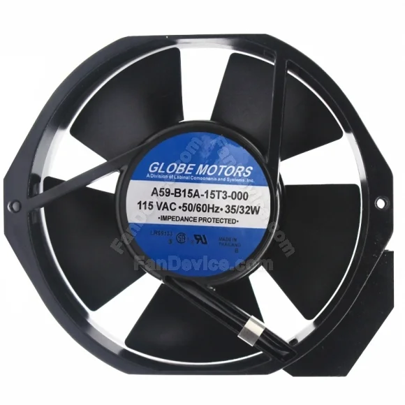 GLOBE MOTORS A59-B15A-15T3-000 115V 35/32W Impedance Protected Cooling Fan