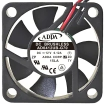 ADDA AD0412UB-G70 12V 0.12A DC Brushless 2 Wires Axial Cooling Fan