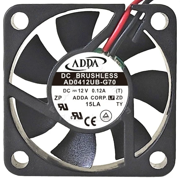 ADDA AD0412UB-G70 12V 0.12A DC Brushless 2 Wires Axial Cooling Fan