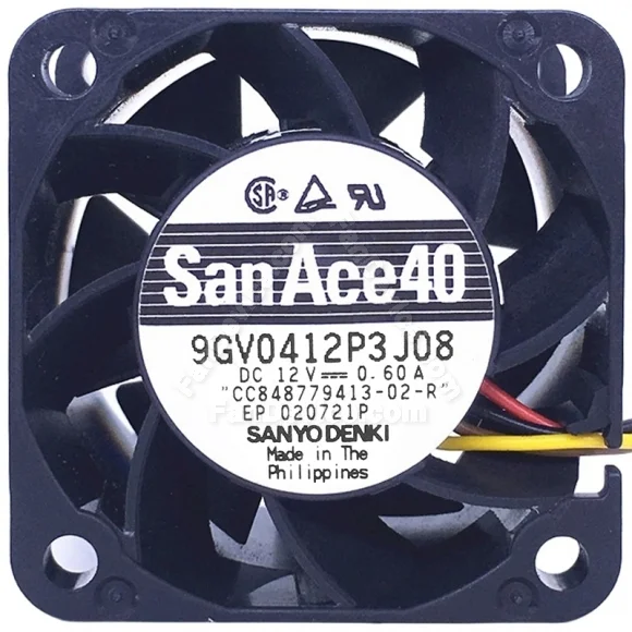 Sanyo 9GV0412P3J08 DC 12V 0.60A 4 Wires PWM Axial Cooling Fan