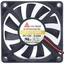 Y.S.TECH FD127010MB 12V 0.22A DC Brushless 2 / 3 Wires Cooling Fan