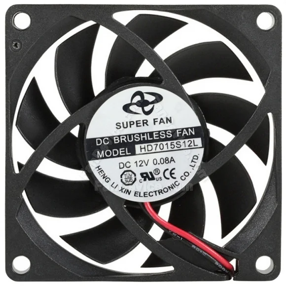 SUPER FAN HD7015S12L 12V 0.08A DC Brushless 2 Wires Axial Cooling Fan