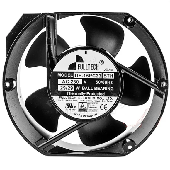 FULLTECH UF-15PC23 BTH 230V 29/29W 2 Wires Ball Bearing Cooling Fan